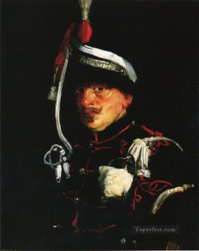  Escuela Lienzo - Retrato de soldado holandés Escuela Ashcan Robert Henri